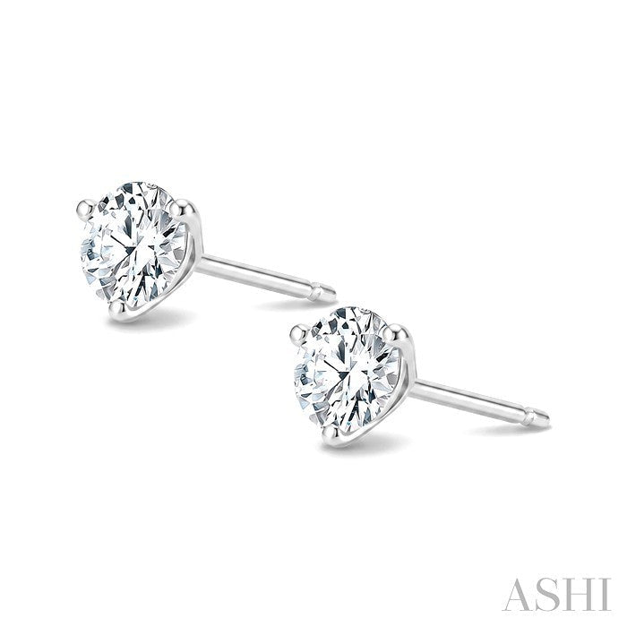 Round Shape Martini Diamond Stud Earrings