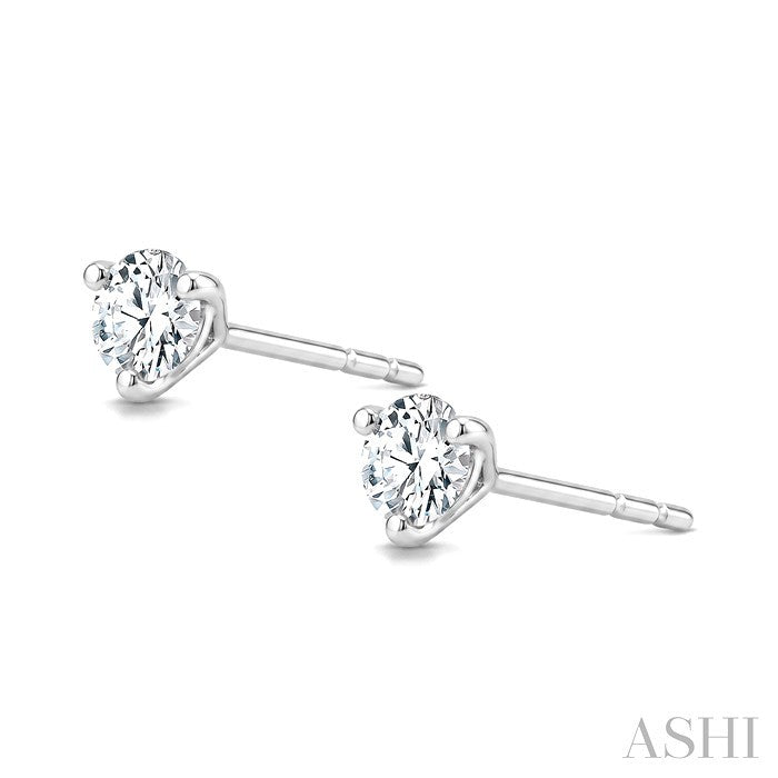 Round Shape Martini Diamond Stud Earrings