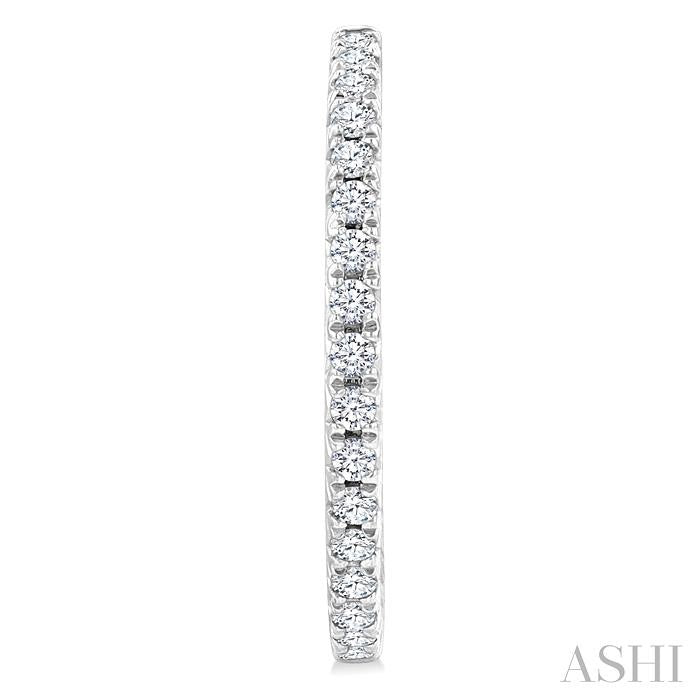 Pave Set Inside-Out Diamond Half Hoop Earrings