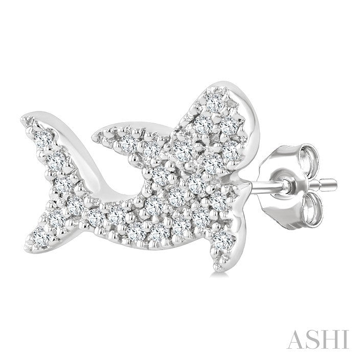 Shark Petite Diamond Fashion Earrings
