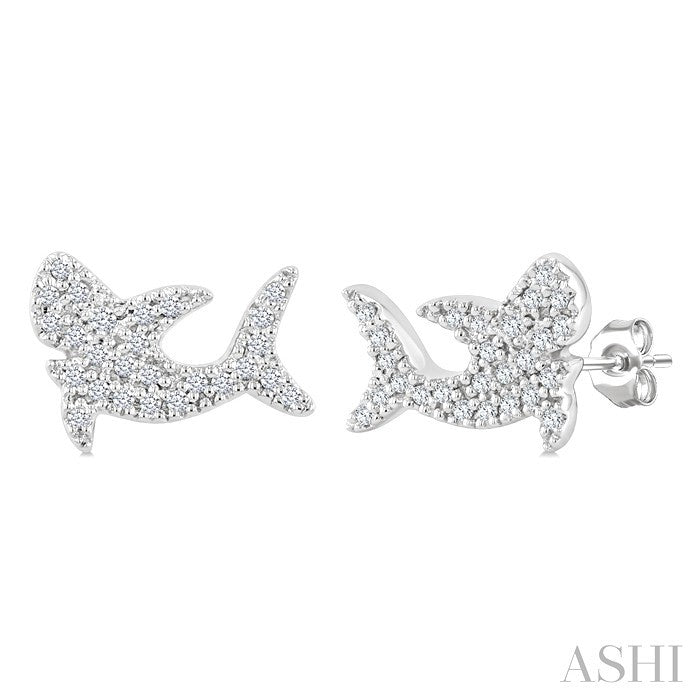 Shark Petite Diamond Fashion Earrings