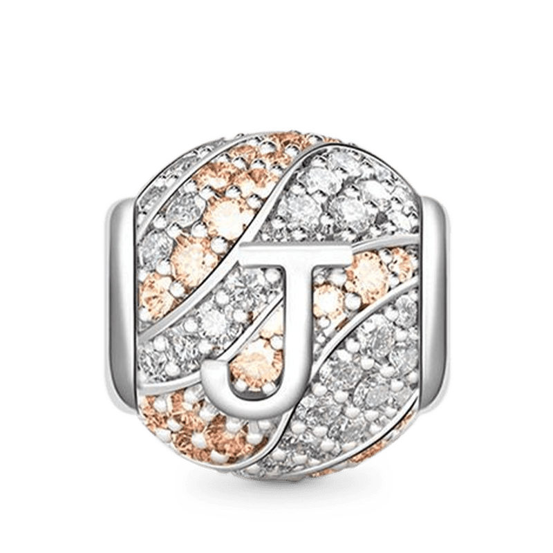 Gnoce  "My Lucky Letter" Charm Platinum-plated Silver Blend