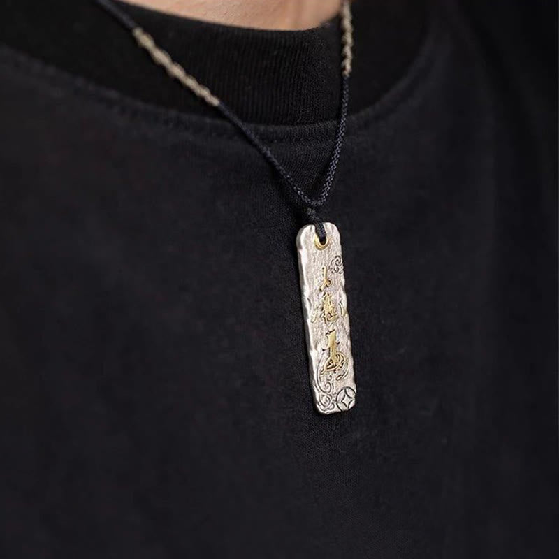 Fortune Jewel Making A Fortune Chinese Character Copper Coin Wealth Necklace Pendant