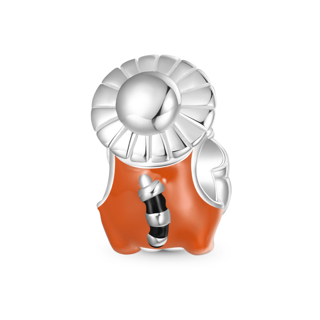 Gnoce kawaii Raccoon Animal Charm Platinum-plated Silver Blend