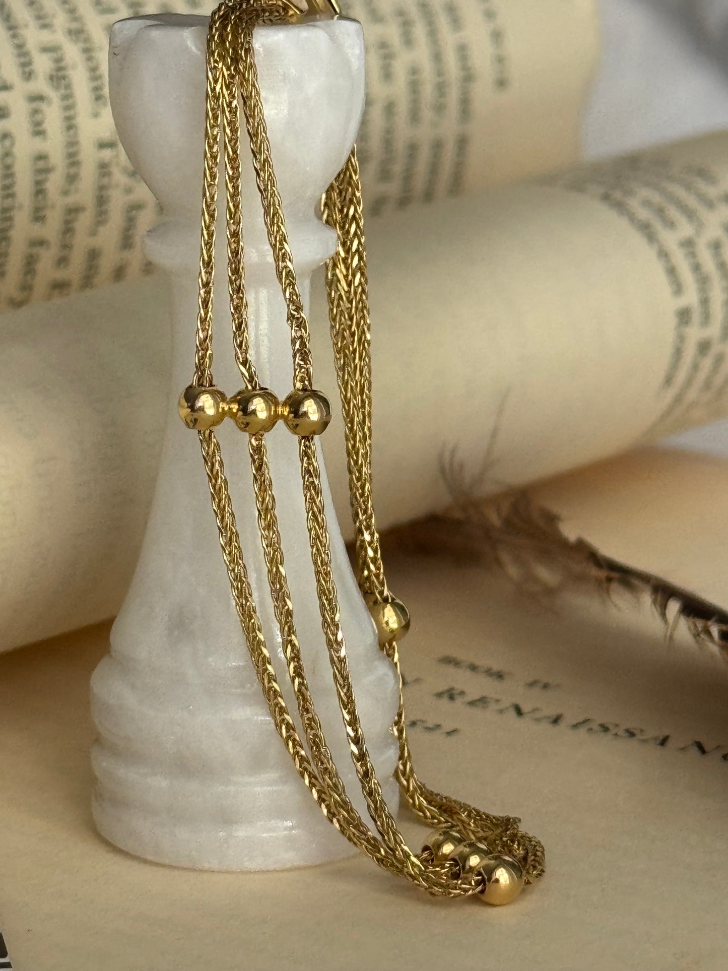 Estate 14k Triple Rope Bracelet
