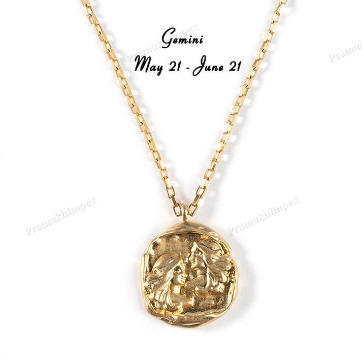 Sterling Silver Gold Plated Zodiac Sign Pendant