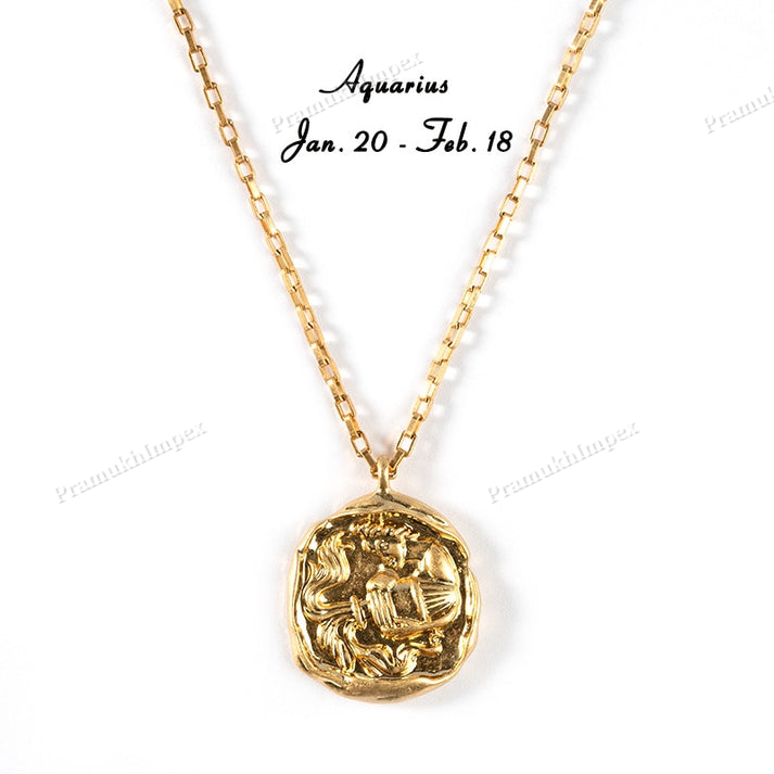 Sterling Silver Gold Plated Zodiac Sign Pendant