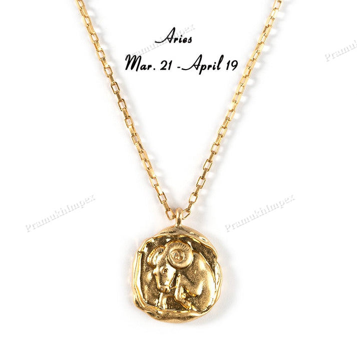 Sterling Silver Gold Plated Zodiac Sign Pendant