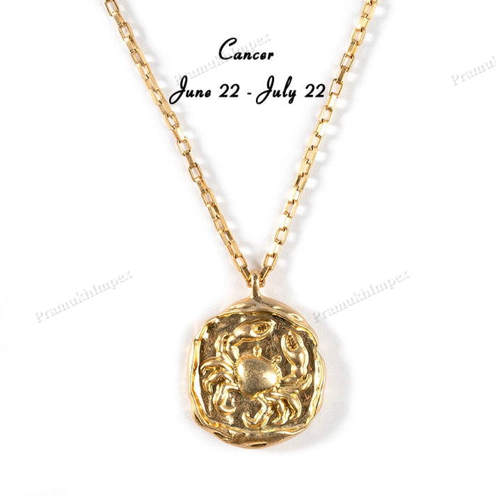 Sterling Silver Gold Plated Zodiac Sign Pendant
