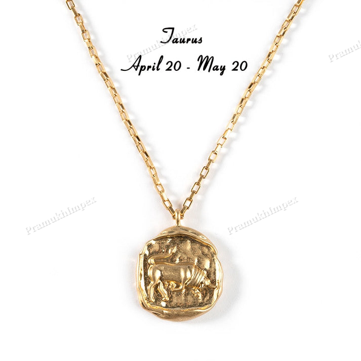 Sterling Silver Gold Plated Zodiac Sign Pendant