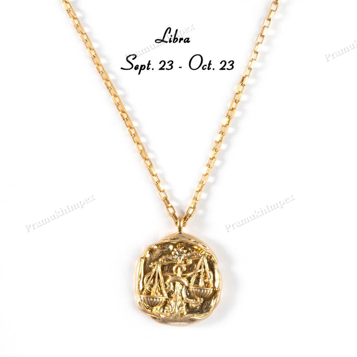 Sterling Silver Gold Plated Zodiac Sign Pendant