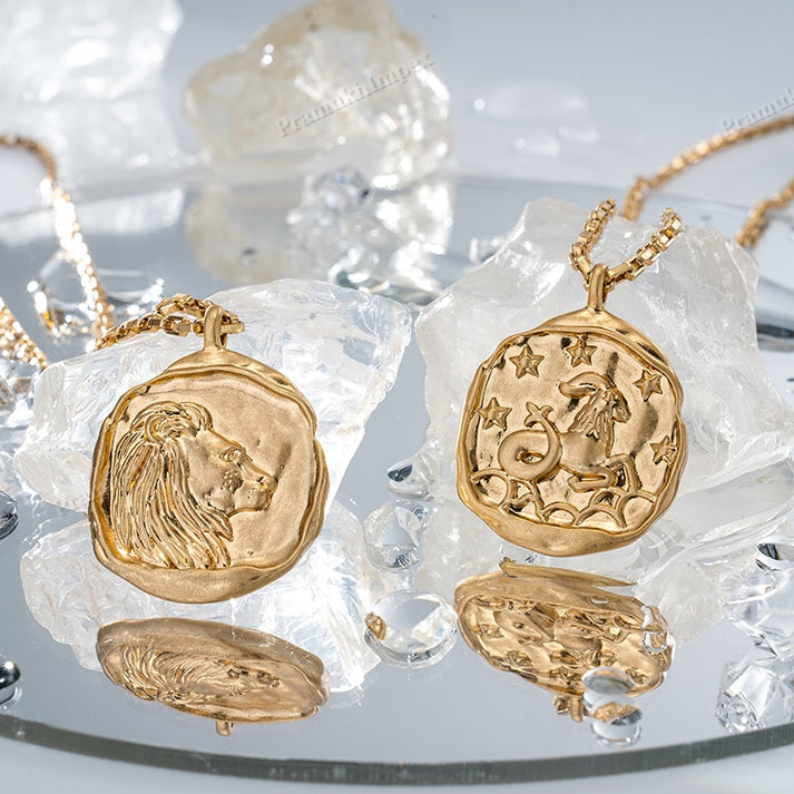 Sterling Silver Gold Plated Zodiac Sign Pendant