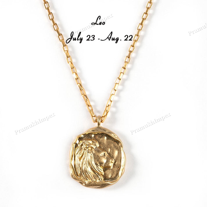 Sterling Silver Gold Plated Zodiac Sign Pendant