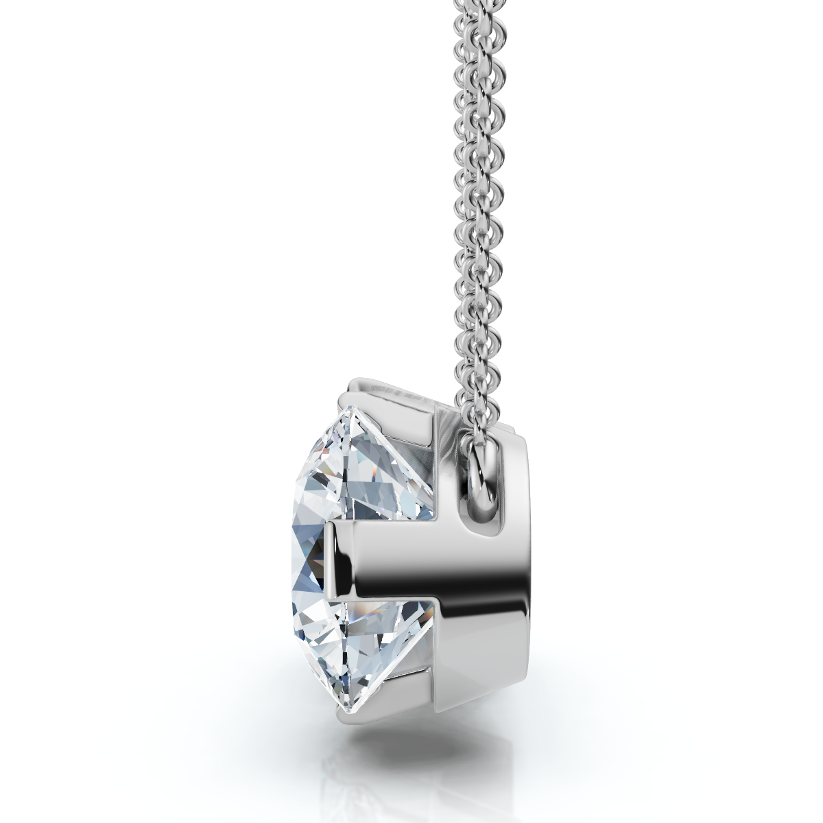 2Ct TW Toi et Moi Heart and Round Diamond Pendant 14k Gold 18" Chain Lab Grown