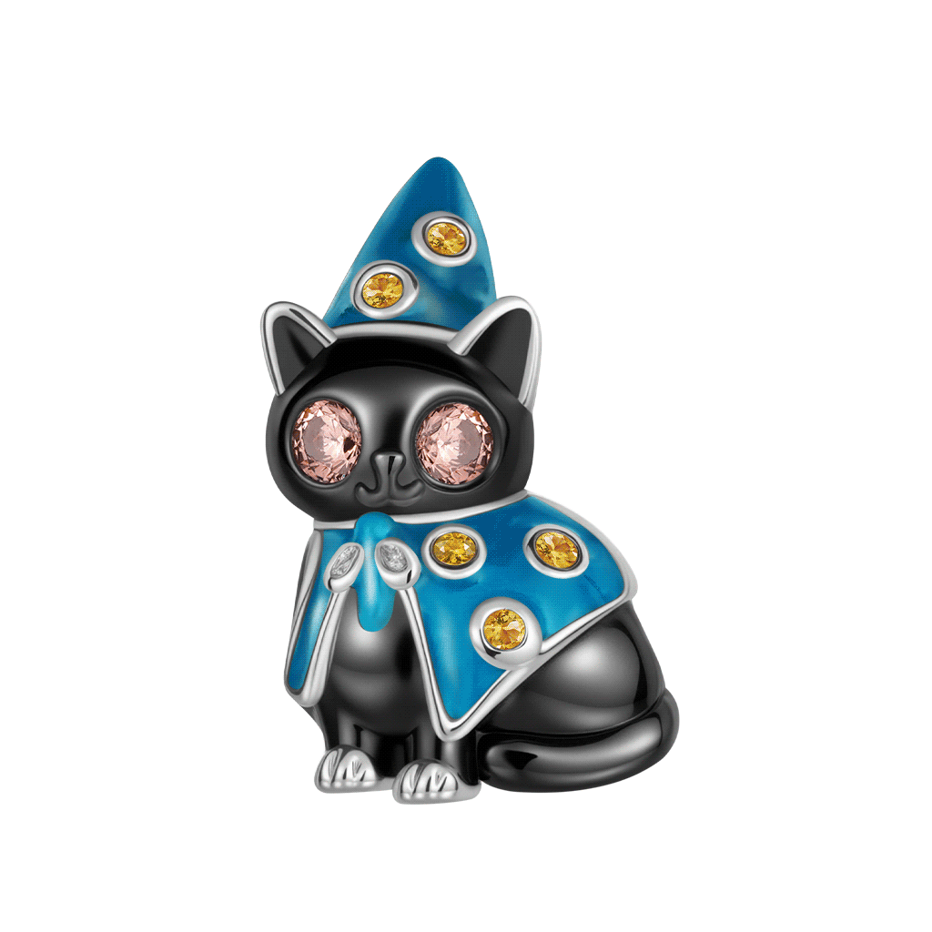 Gnoce Wizard Cat Glow-in-the-Dark Charm