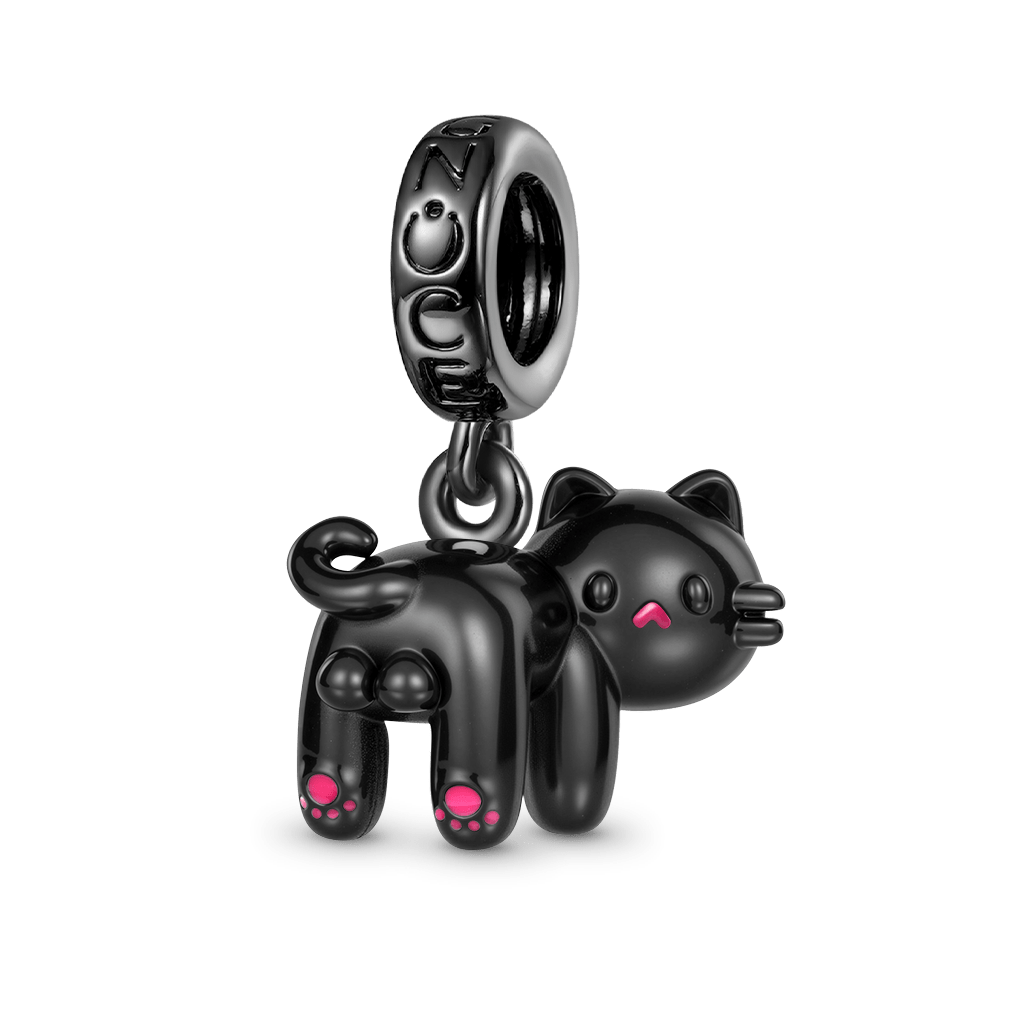 Gnoce Black Cat's Butt Pendant Dangle Charm