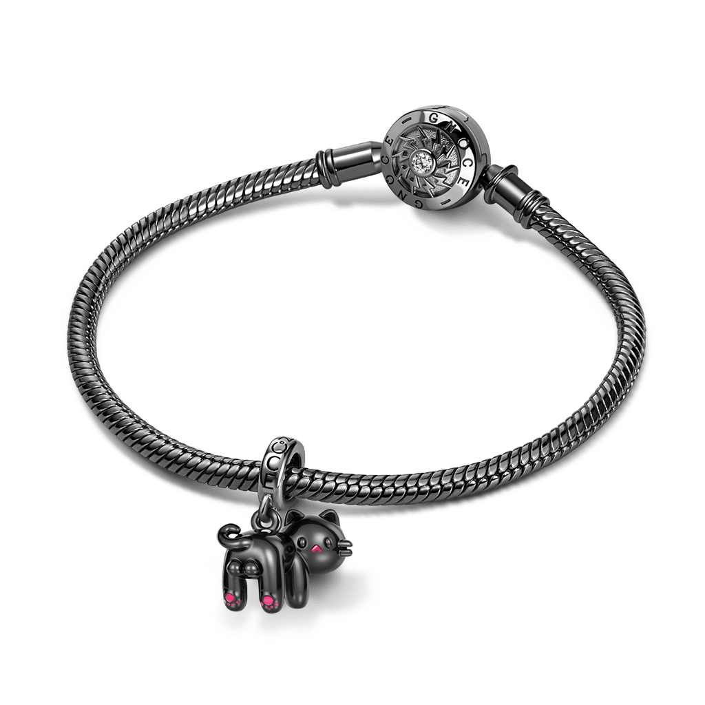 Gnoce Black Cat's Butt Pendant Dangle Charm