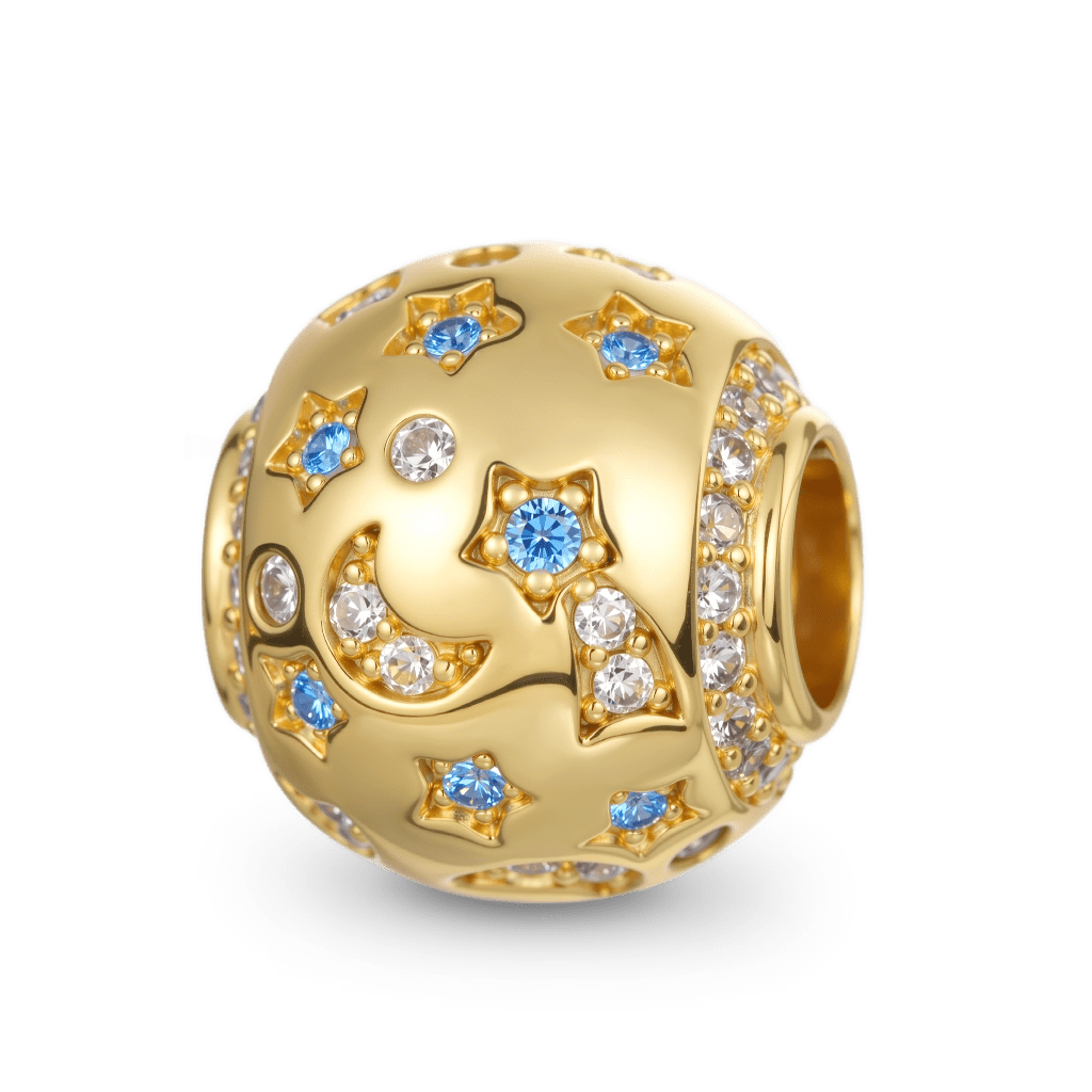 Gnoce Starry Night Stars & Moon Charm