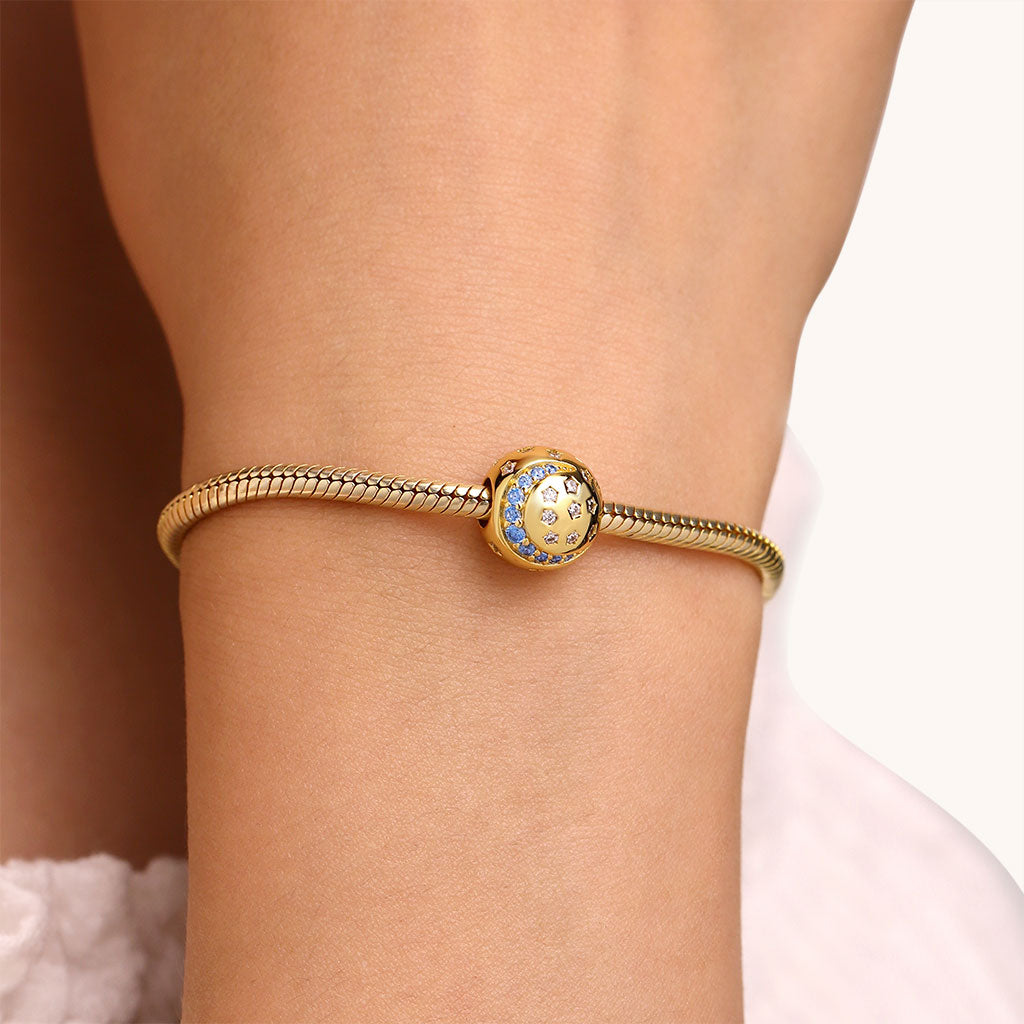 Gnoce Romantic Starry Moon Star Charm