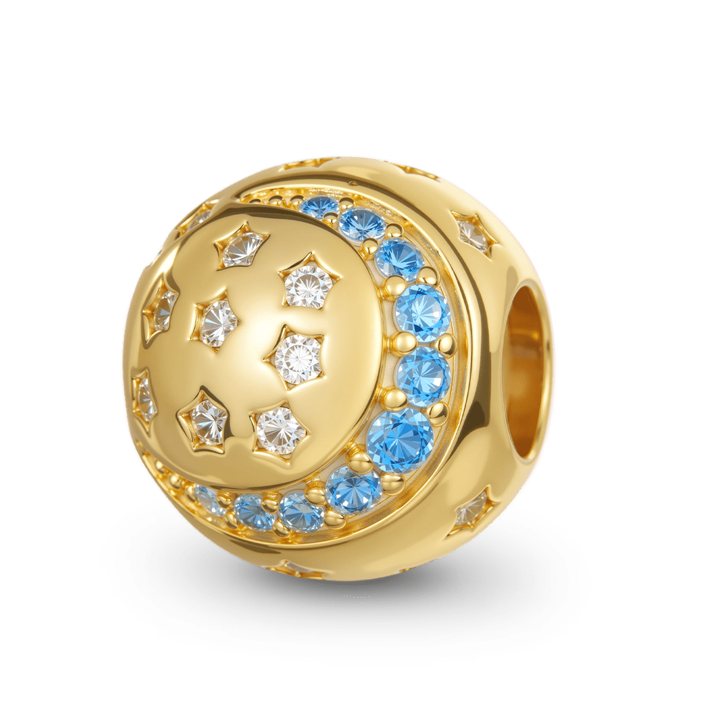 Gnoce Romantic Starry Moon Star Charm