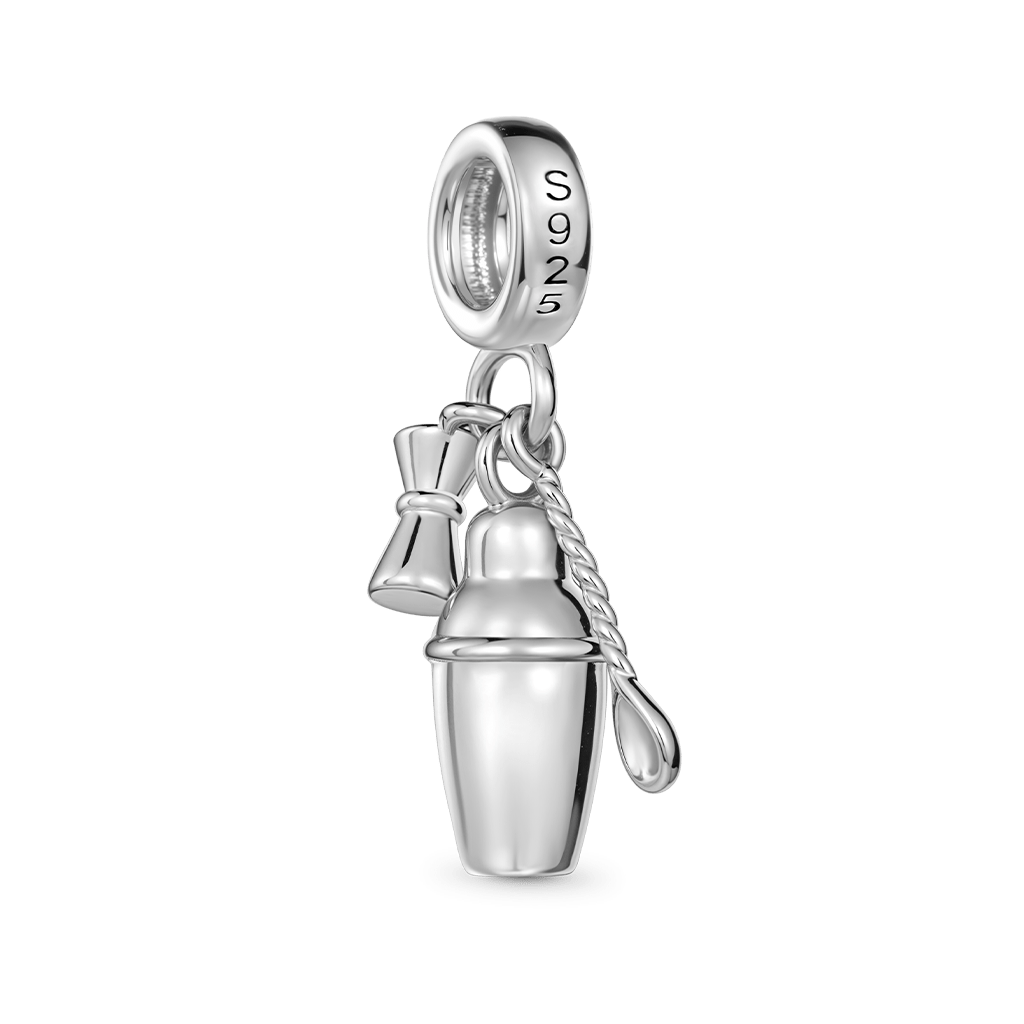 Gnoce Cocktail Shaker Suit Pendant Dangle Charm