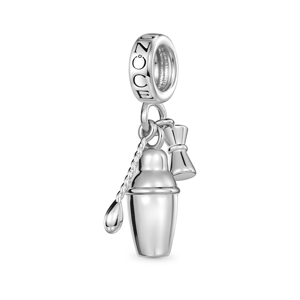 Gnoce Cocktail Shaker Suit Pendant Dangle Charm