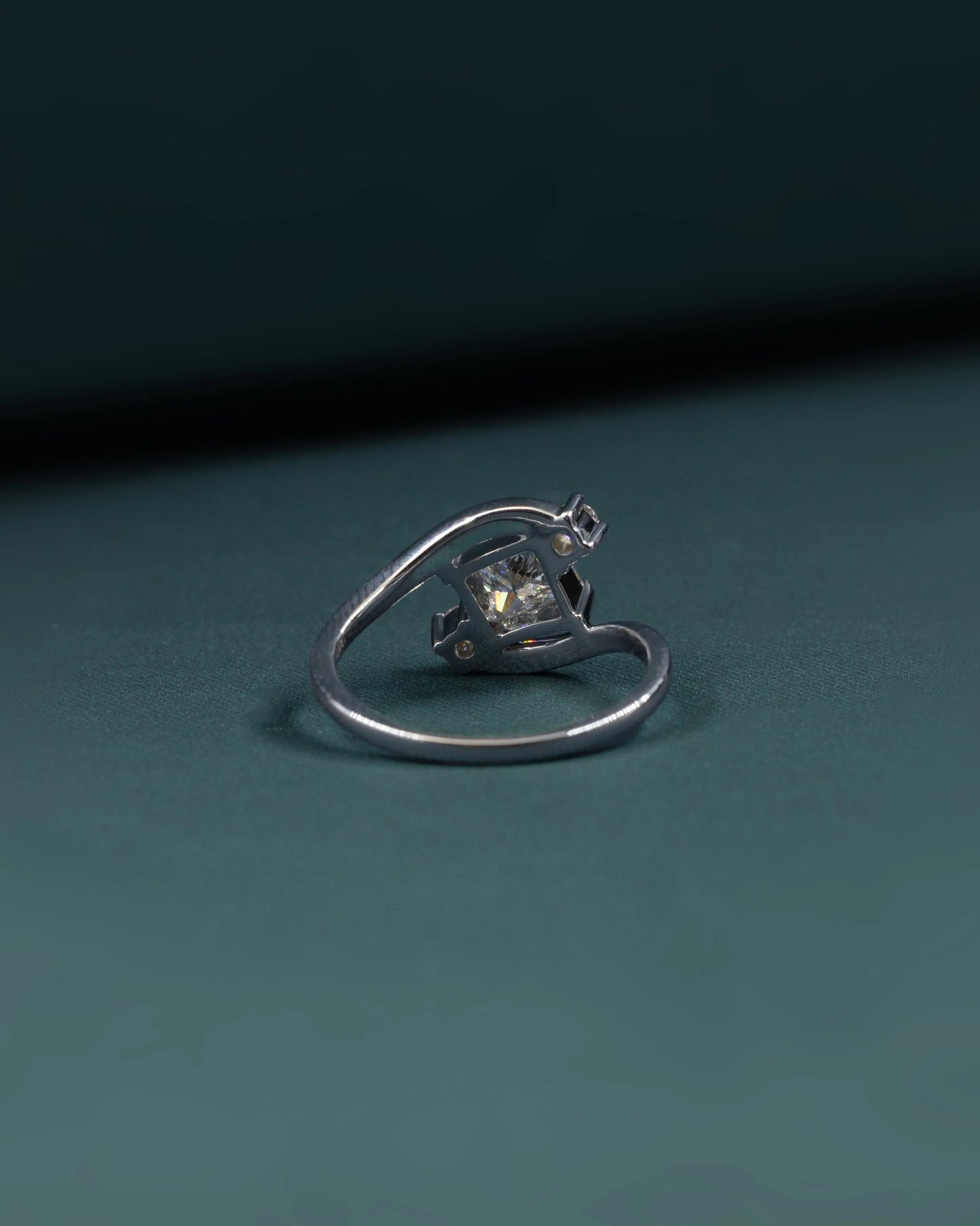 1.14 CTW Princess Cut Lab-Grown Diamond Bypass Engagement