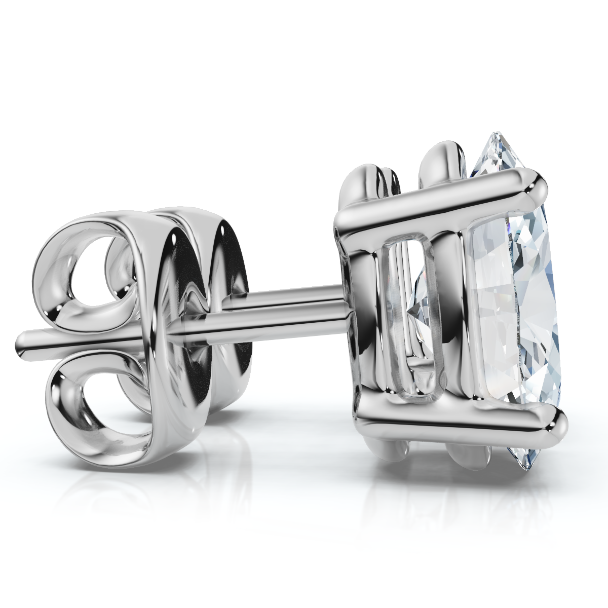 Oval Cut Diamond Prong Studs 14k Gold Lab Grown