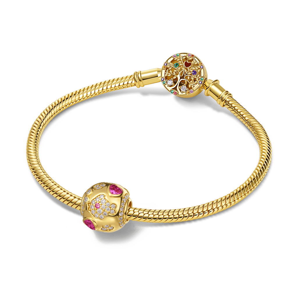 Gnoce Sparkling Fish with Pink Hearts Charm