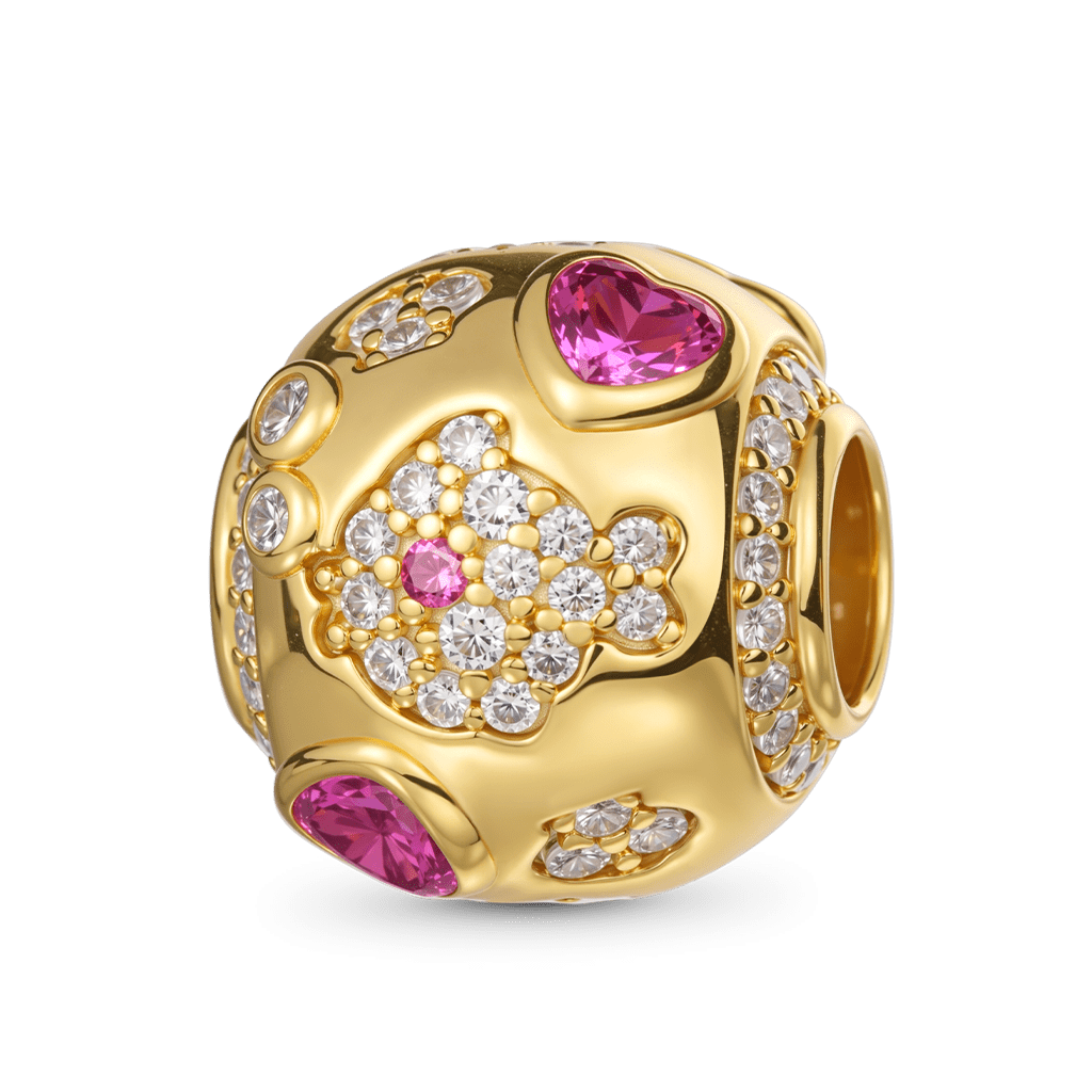 Gnoce Sparkling Fish with Pink Hearts Charm