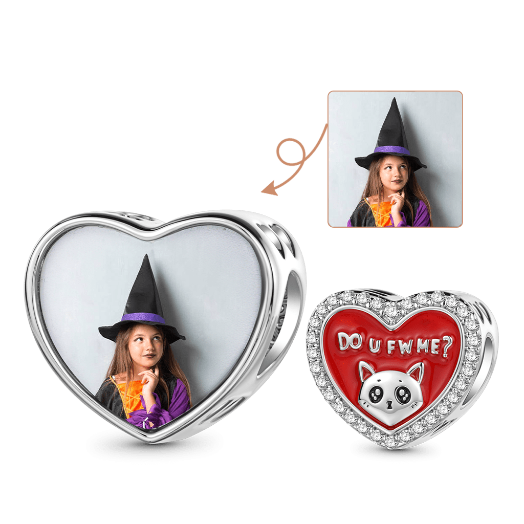Gnoce Personalized Cat Lover Photo Charm