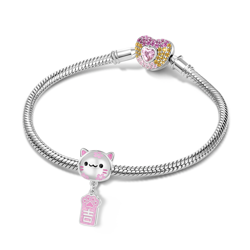 Gnoce Engravable Cat-shaped Wind Chime Amulet Charm