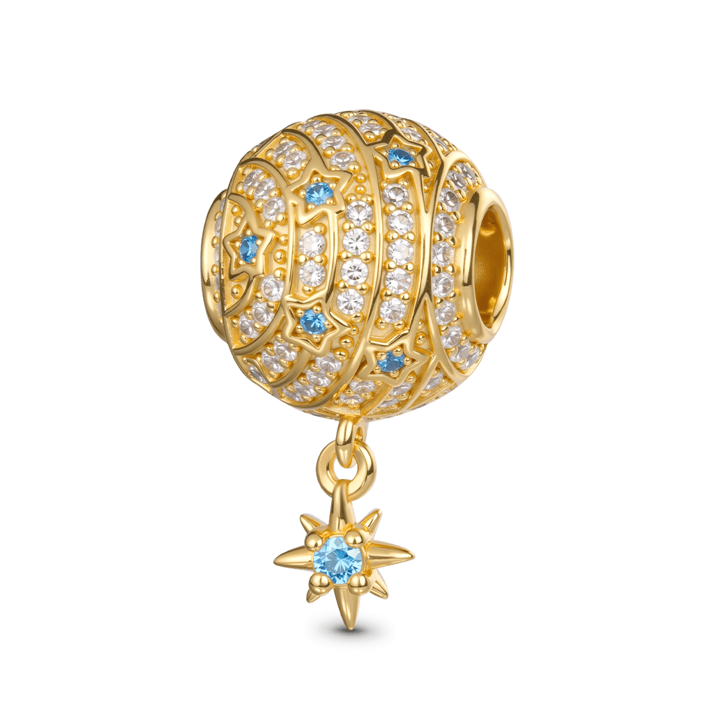 Gnoce Sparkling Starry Night with Star Dangle Charm