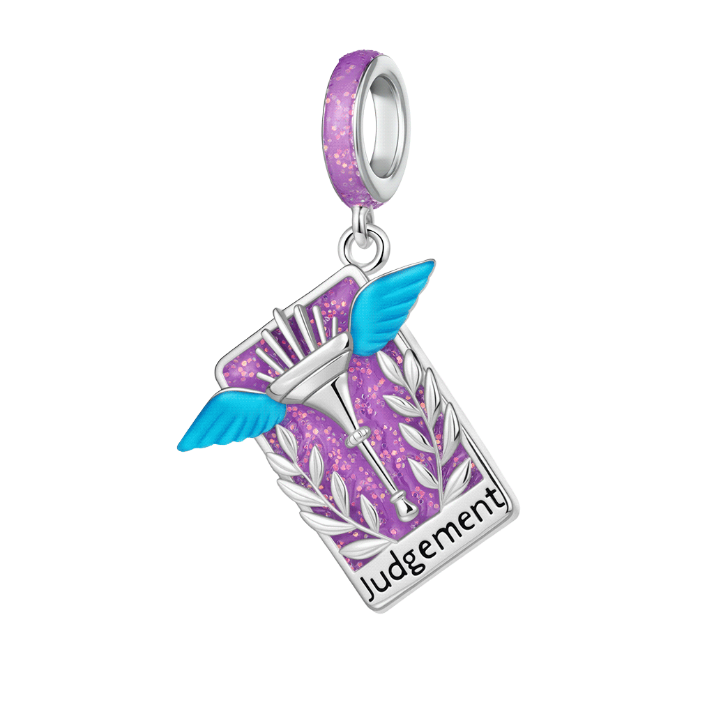 Gnoce Tarot Judgment Card Glow-in-the-Dark Pendant Dangle Charm