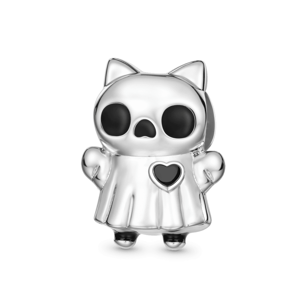 Gnoce Engravable Ghost Cat Charm