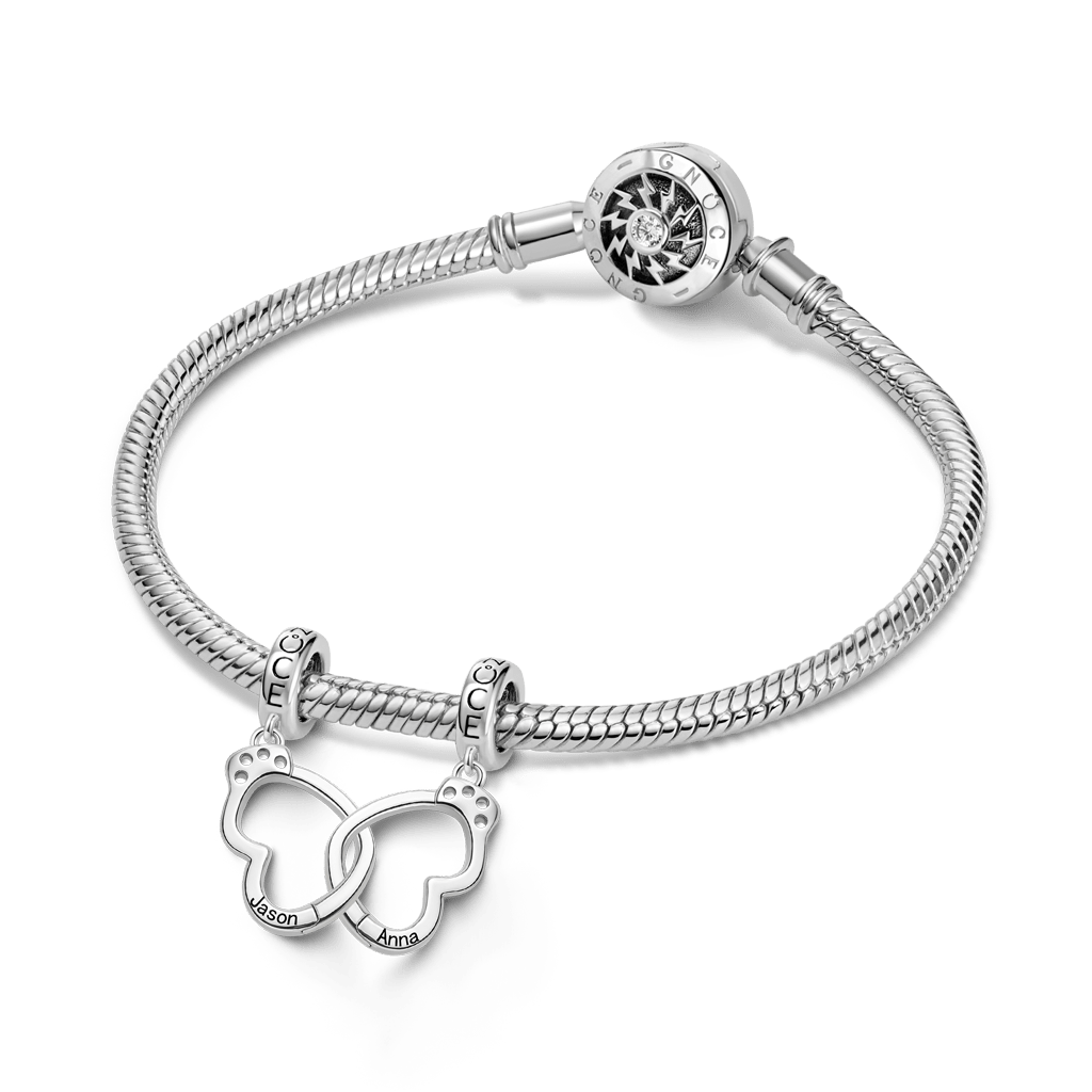 Gnoce Personalized Openable Lover's Handcuff Pendant Dangle Charm