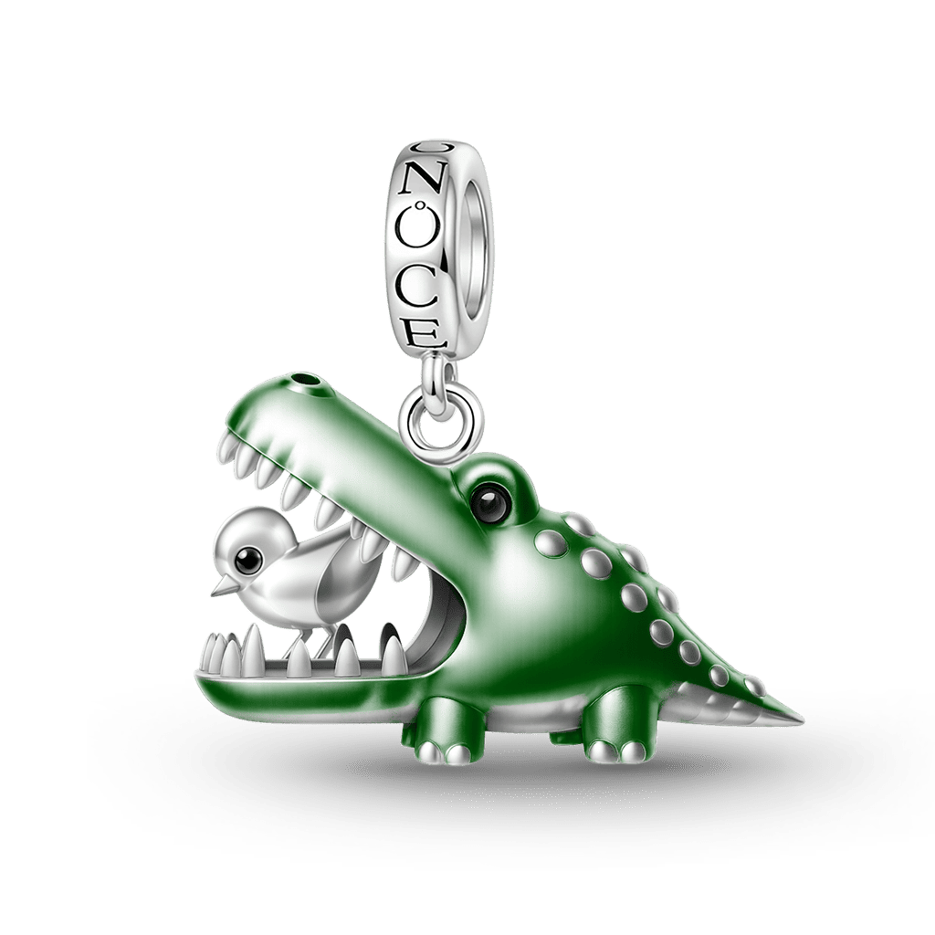 Gnoce Toothpick Bird Crocodile Pendant Dangle Charm