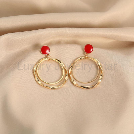 Double Flower Earrings - image 2