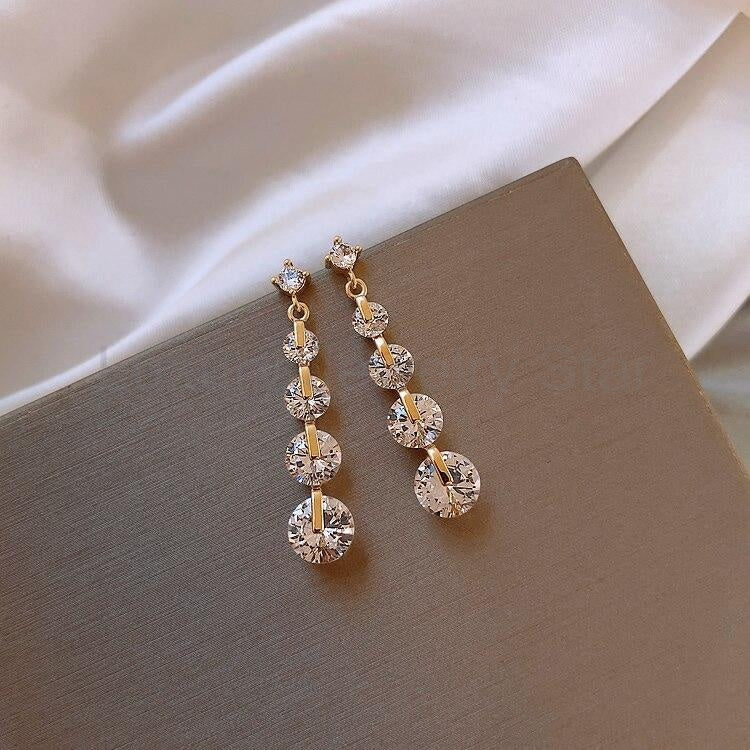 Celia Crystal Drop Earrings - image 3