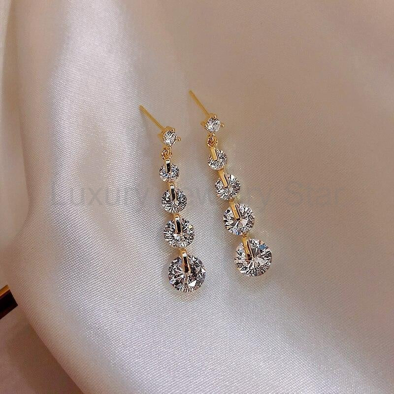 Celia Crystal Drop Earrings - image 4
