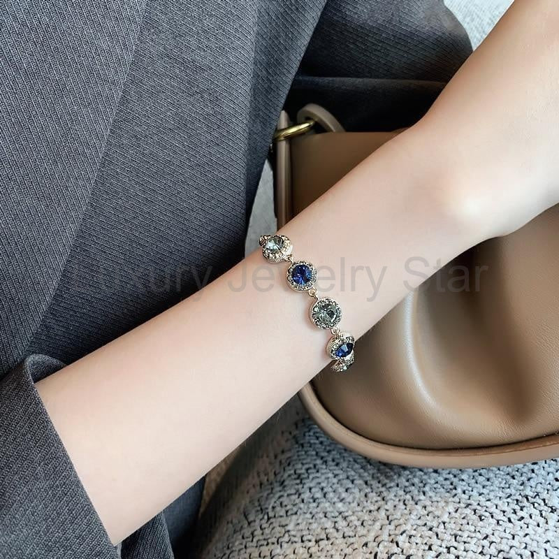 Amelie Crystal Gold Bracelet - image 2