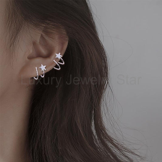 Star Spring Rotating Wave Earrings