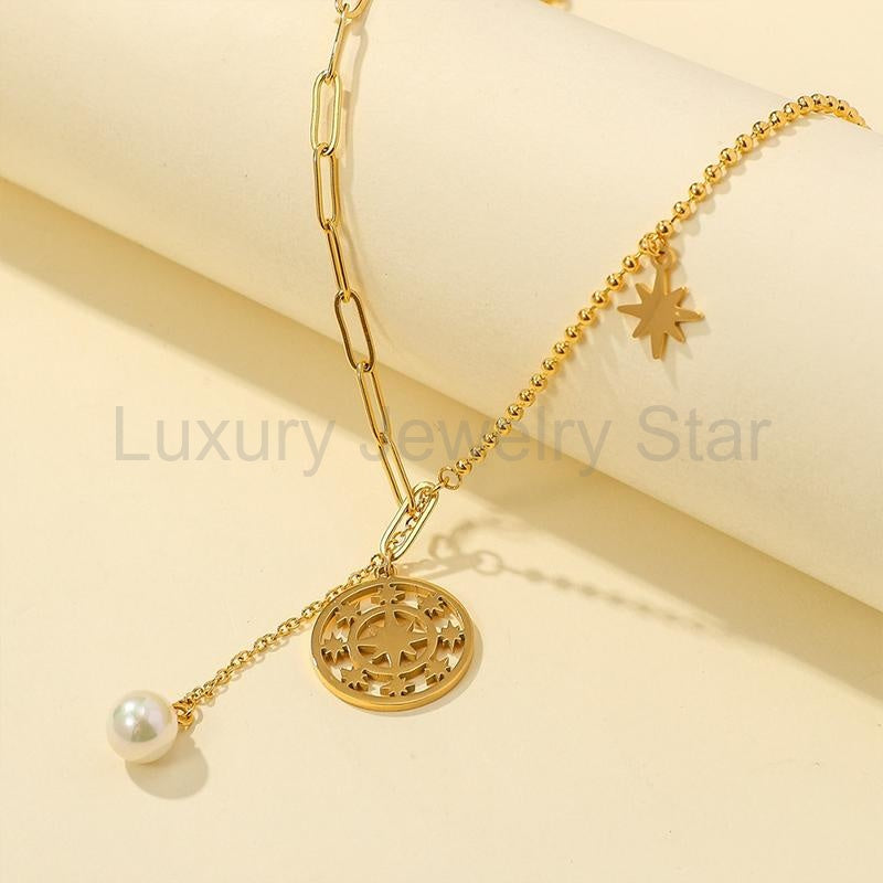 Compass Pearl Pendant - image 3