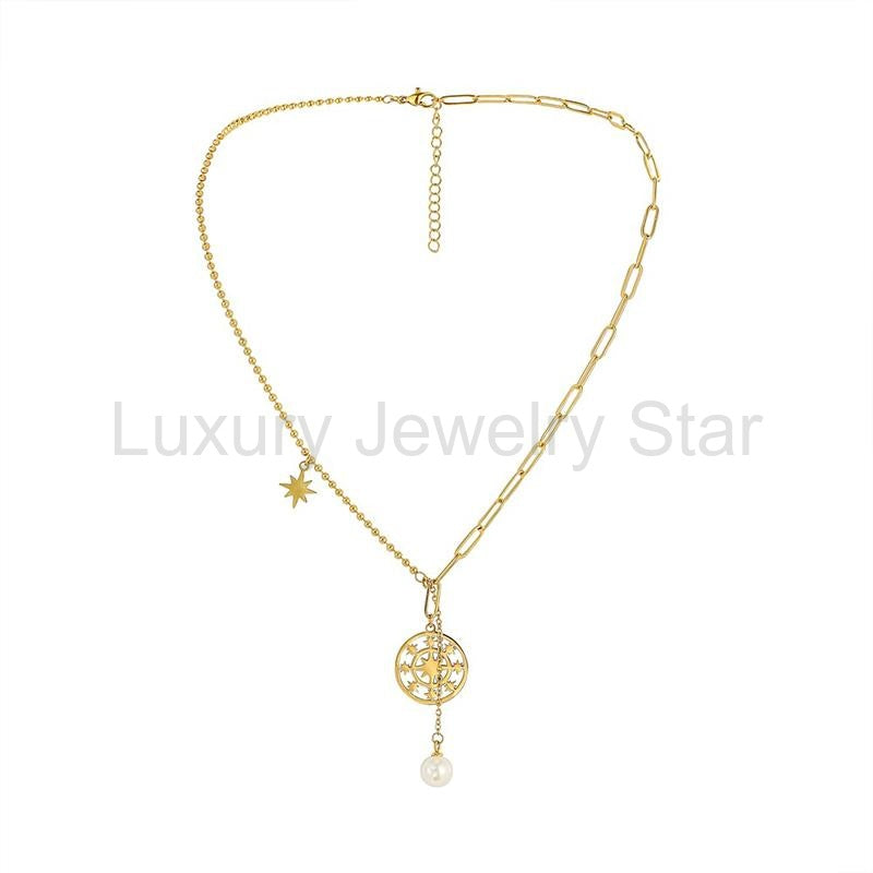 Compass Pearl Pendant - image 4
