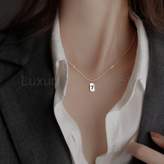 Lucky number 7 necklace - image 2