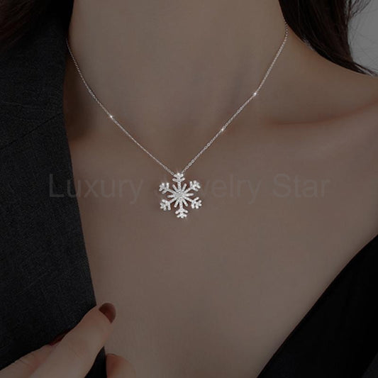 Silver Snowflake Necklace - image 2