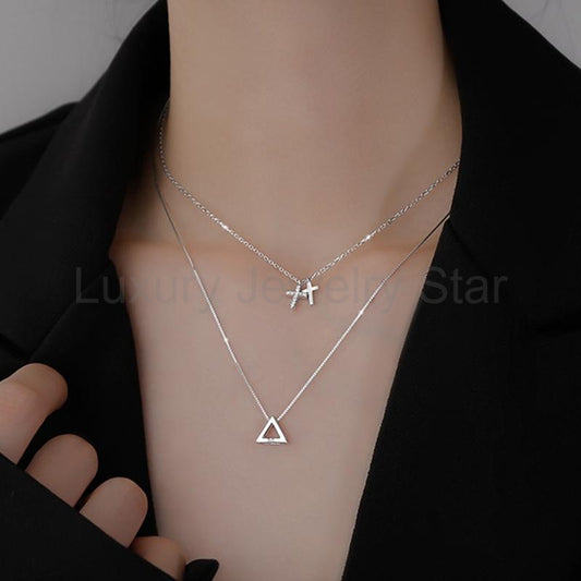 Simple triangle necklace - image 2