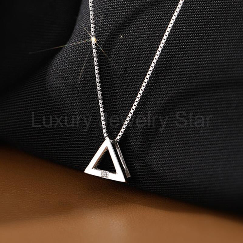 Simple triangle necklace - image 4