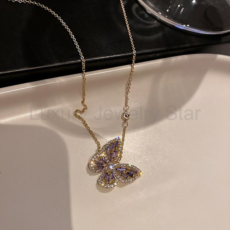 Hollow Butterfly Necklace - image 2