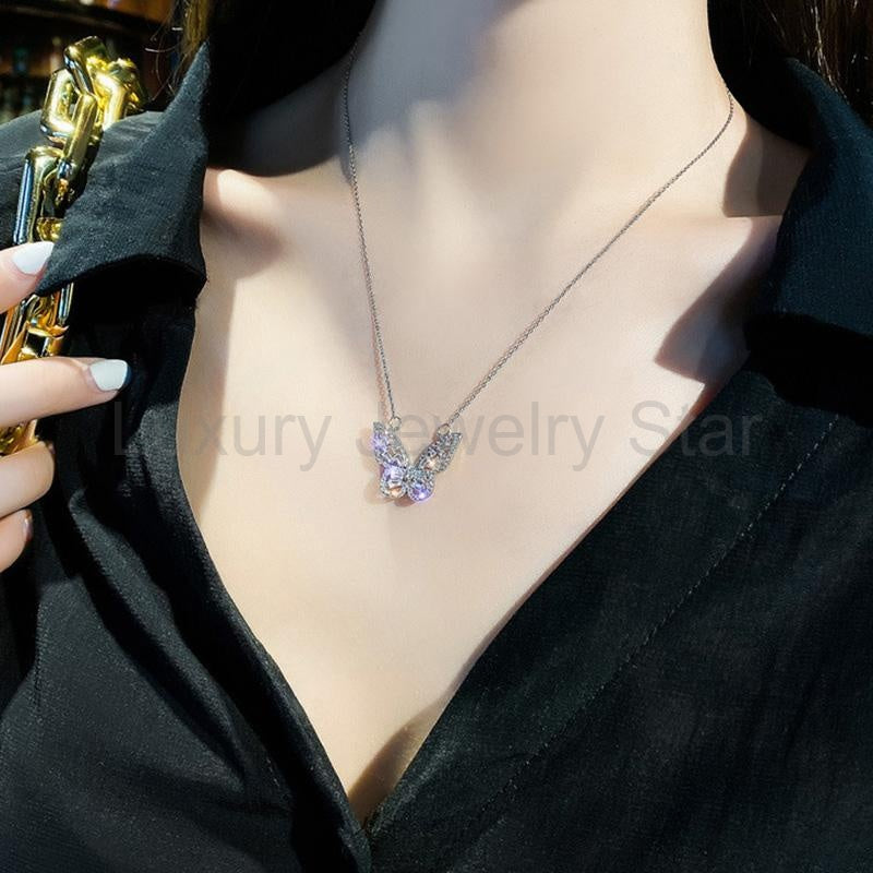Hollow Butterfly Necklace - image 3